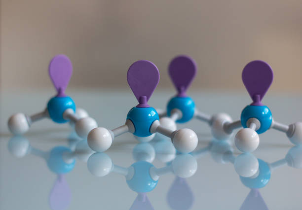 Picture of a group of molecular models of ammonia