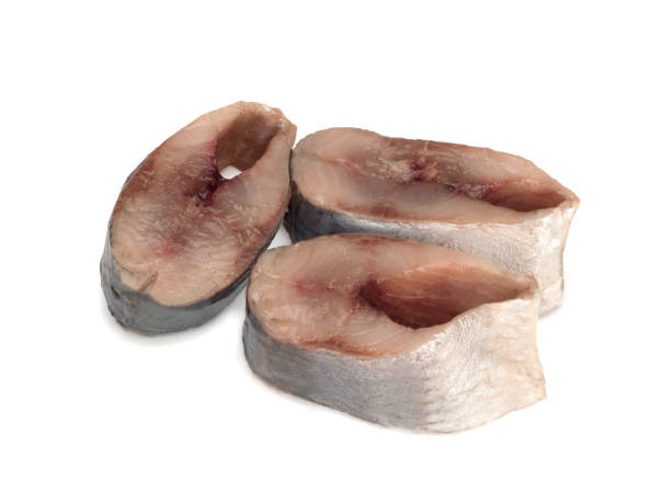 istock Lightly salted Norwegian herring, isolated on white background. 1314586004