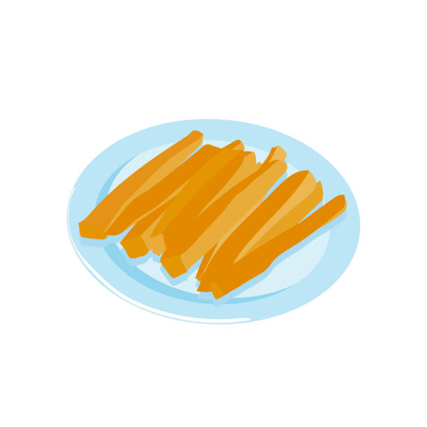 морковь. морковные палочки. овощная закуска на тарелке. здоровая закуска. фондовый вектор иллюстрации изолированы на белом фоне. - carrot isolated white carotene stock illustrations