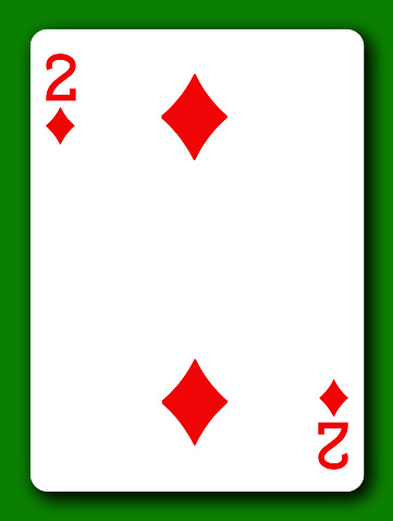 Deuce Card 2 Two Deuce Of Diamonds Playing Card With Clipping Path To Remove ...