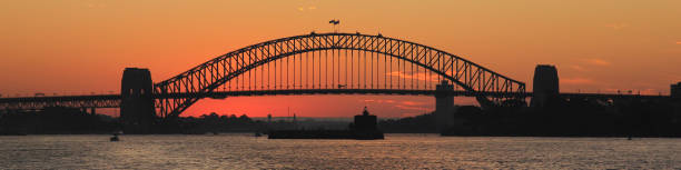 istock Colorful evening sky and Sydney harbour bridge. 1314591634