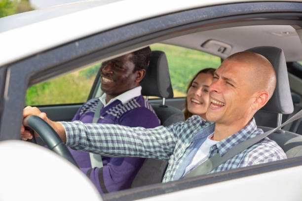 istock Friend talking in car during common trip 1314592229