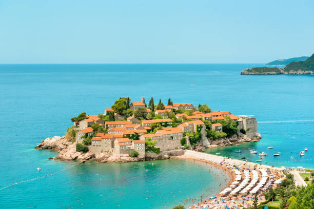 istock Sveti Stefan island 1314593218