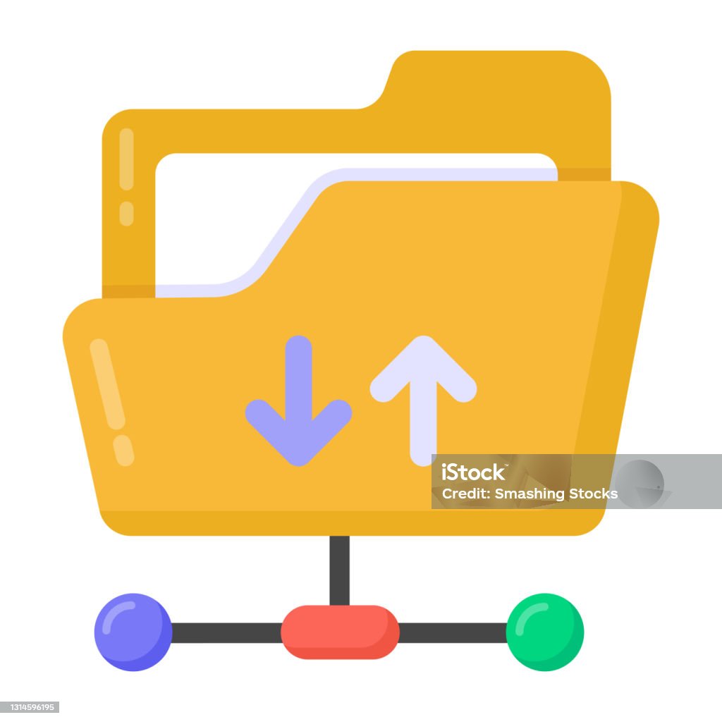 Network File Transfer Icon Network Folder Transfer Stock Illustration - Download Image Now - Arrow ...