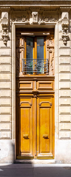 istock Paris, an ancient wooden door 1314599549
