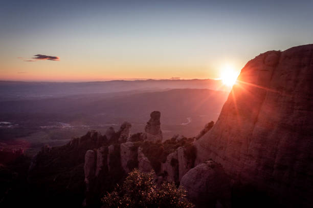 istock Sunset on the top of the mountains after climbing them 1314600604