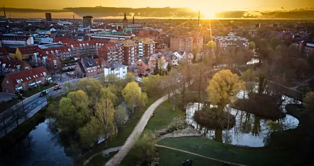 Photo of Aerial view of Odense city