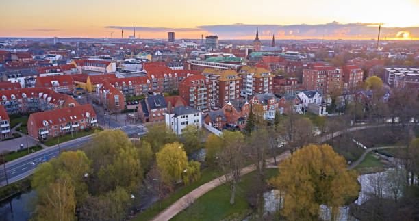 istock Aerial view of Odense city 1314603009