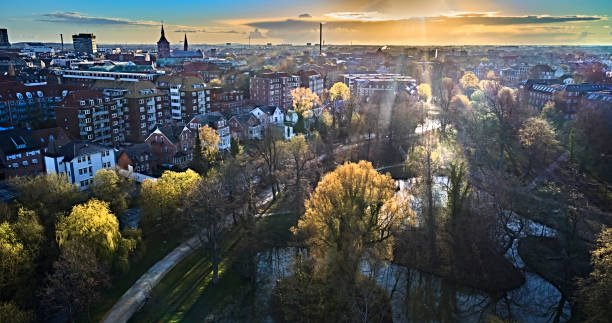 istock Aerial view of Odense city 1314604107