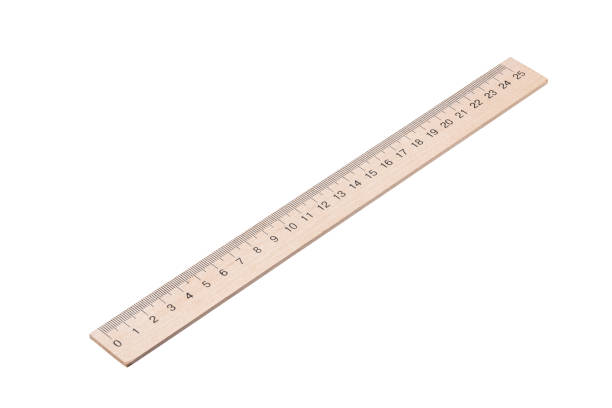 istock wooden ruler isolated on white background. measure school tool cut out 1314606107