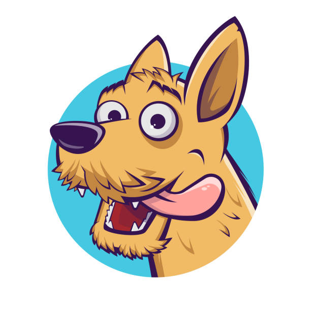 Funny Cartoon Dog Logo Vector Illustration Stock Illustration - Download  Image Now - Animal, Badge, Cartoon - iStock