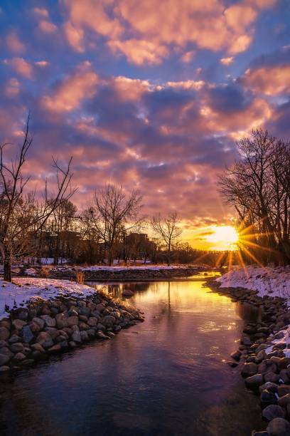istock Vibrant Sunrise Clouds Over A Spring Park 1314613431