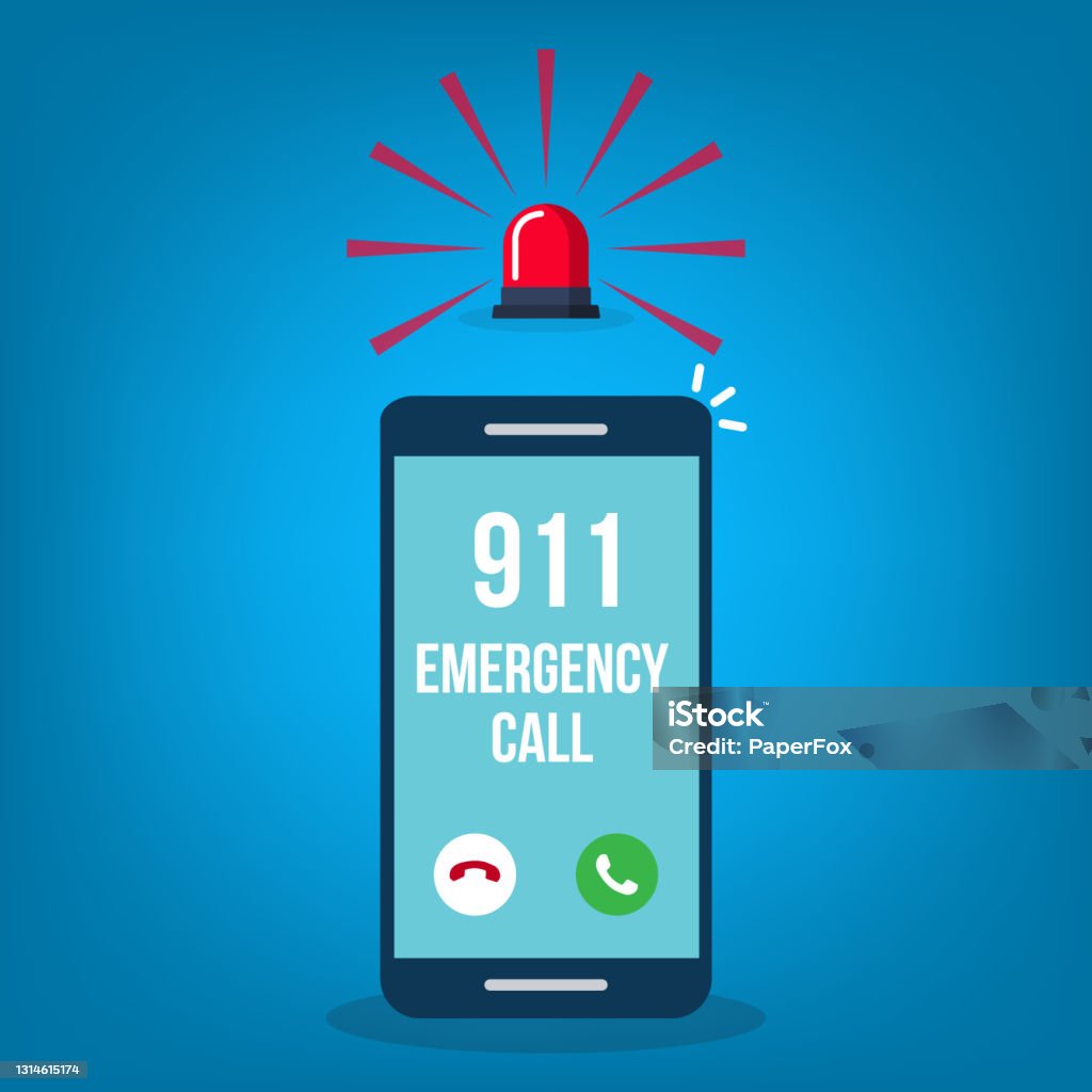 Phone Call Ringing Emergency Emergency Telephone Call Stock Illustration - Download Image Now ...