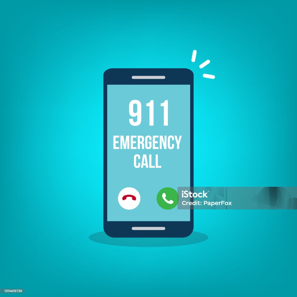 Video Call Emergency Emergency Telephone Call Stock Illustration - Download Image Now ...