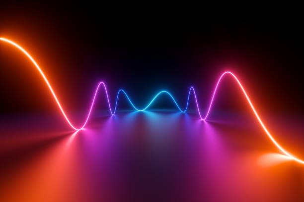 istock 3d render, abstract neon background with colorful wavy line glowing with colorful gradient in ultraviolet spectrum 1314616190