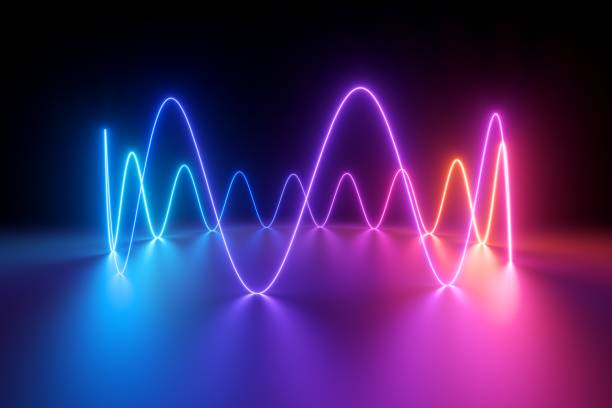 istock 3d render, abstract neon background with colorful wavy lines glowing in ultraviolet spectrum 1314616881