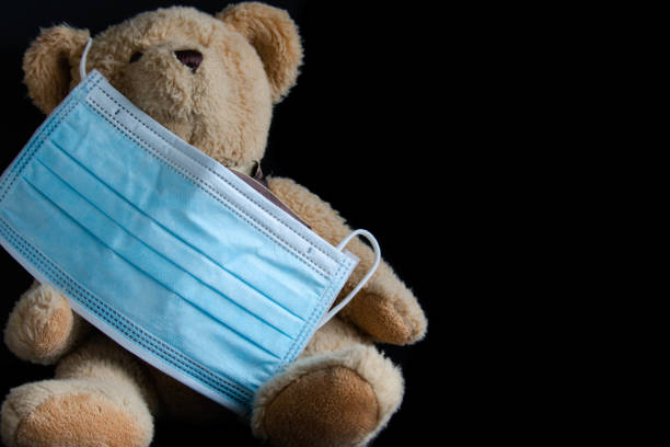 istock Teddy bear with medical face mask 1314617028