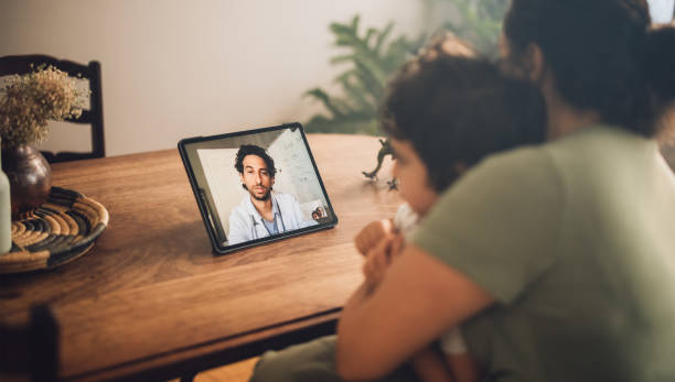 istock Online consultation with doctor via video call 1314619819