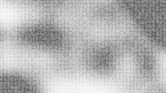 black and white halftone dotted gradient background, monochrome pop cartoon comic dots motion pattern