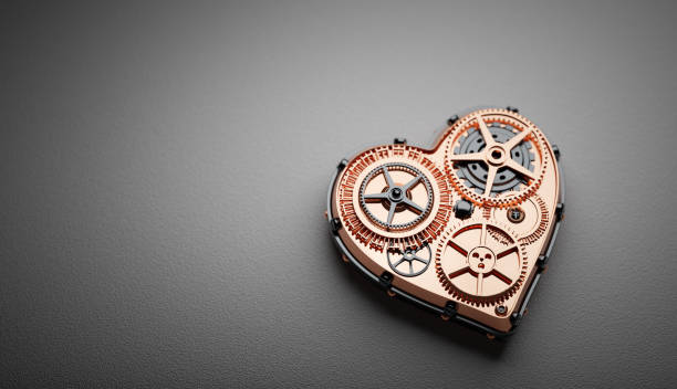istock Heart shape clockwork. Gears and cogs mechanism. Valentine's Day 1314632722