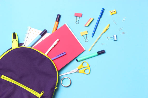 istock school backpack and school stationery. Concept back to school. 1314633033