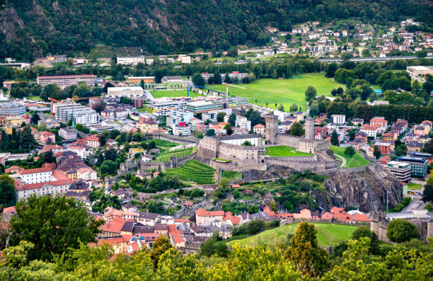 Castelgrande castle in Bellinzona. UNESCO world heritage in Switzerland
