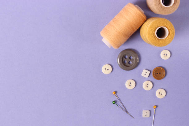 istock sewing accessories close-up. hobbies, fabrics and threads for sewing 1314637203