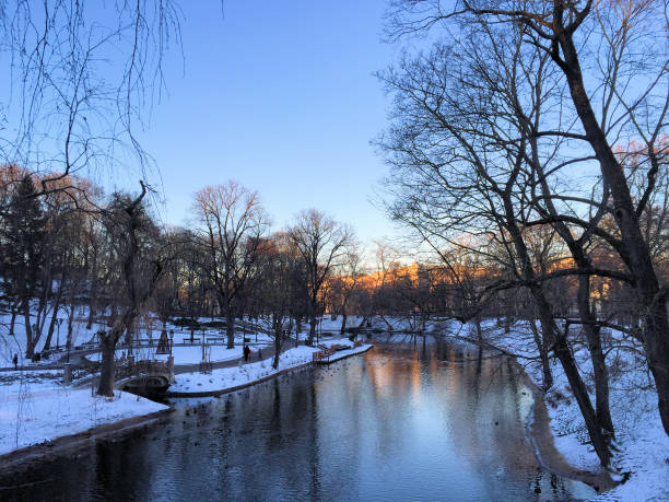 istock Pretty park in winter time in Riga in Latvia 28.12.2015 1314639516