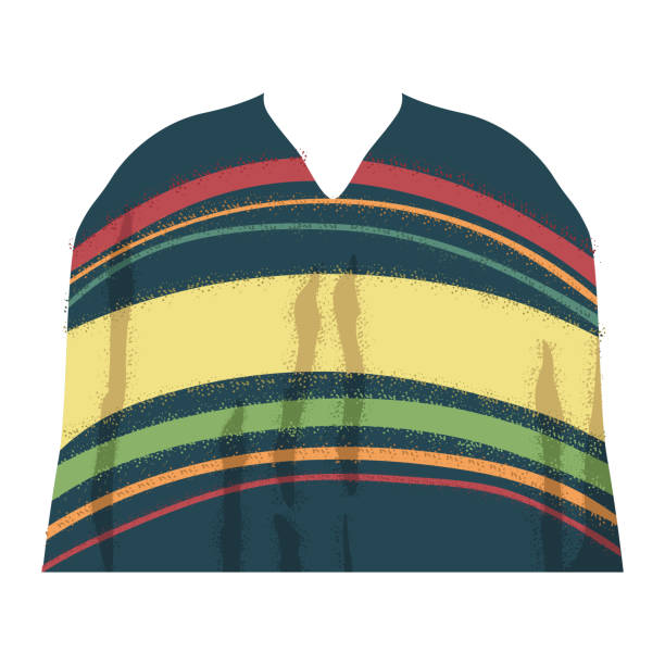 Isolated mexican poncho Isolated mexican poncho. Mexican folk costume - Vector mexican sarape stock illustrations