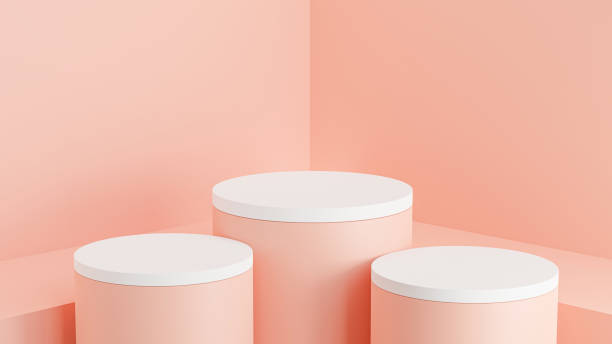 istock 3d render of pastel podium in room for product display 1314642841