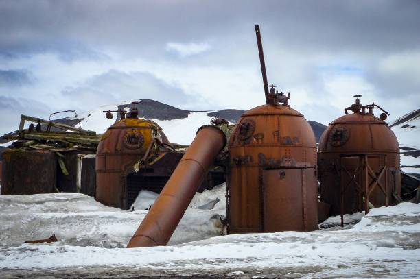 istock Abandoned, Rusted Whaling Station in Antarctica 1314649347