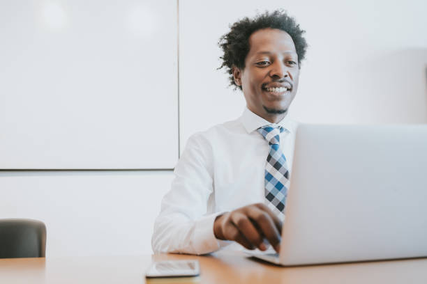 istock Businessman working with laptop at office. 1314655361