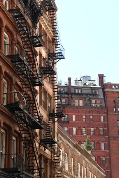 Photo of Old historic buildings in Manhattan, New York City, USA.