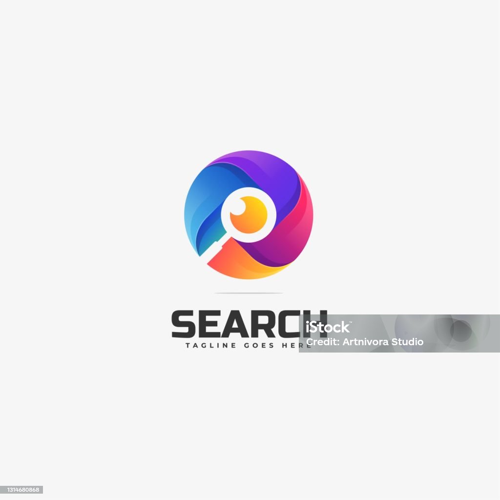 Search Icon Gradient Vector Illustration Search Gradient Colorful Style Stock Illustration ...
