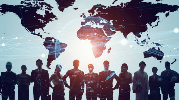 istock Global communication network concept. Worldwide business. Human resources. 1314695597