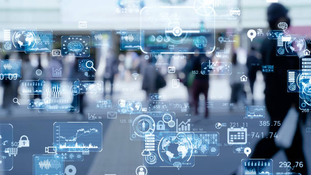 istock Modern city street and communication network concept. 1314696473