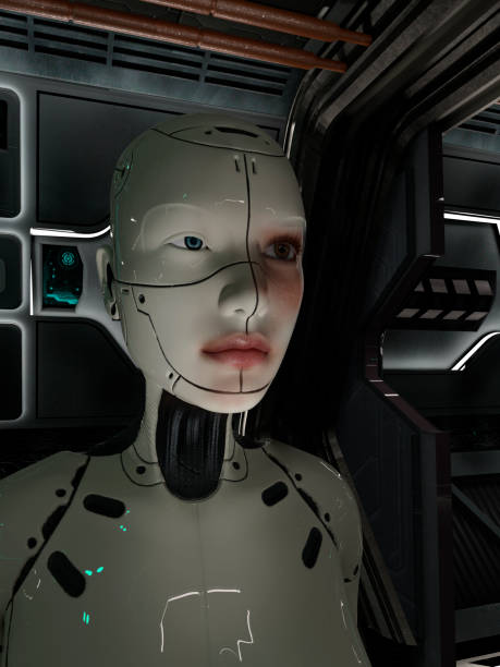 istock Cyborg Woman - Humanoid 1314697112