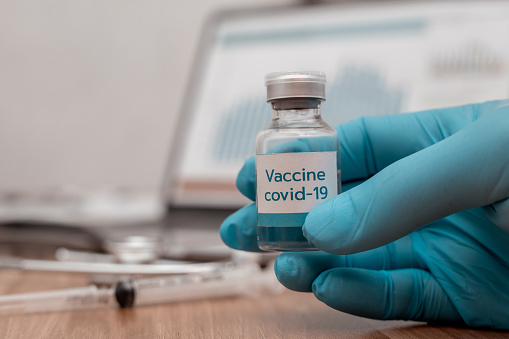 The COVID-19 vaccine is ready to be used as an injection to patients