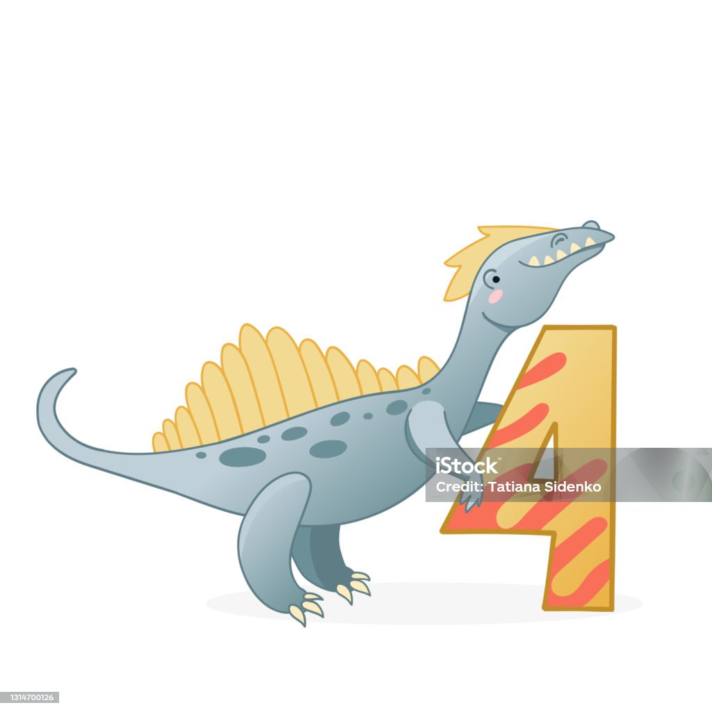 Ilustración de Lindos Números De Dibujos Animados De Dinosaurios y más  Vectores Libres de Derechos de Número 4 - Número 4, Dinosaurio, Cumpleaños  - iStock