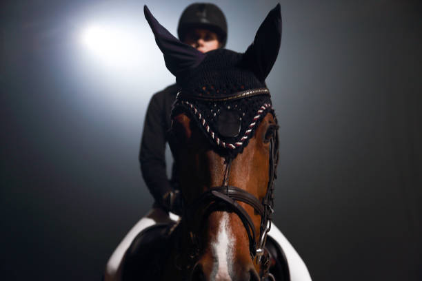 istock Woman riding a horse 1314704470