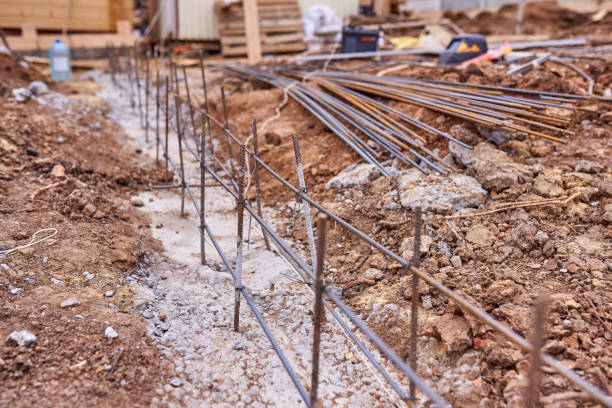 istock wooden formwork for pouring concrete 1314707055