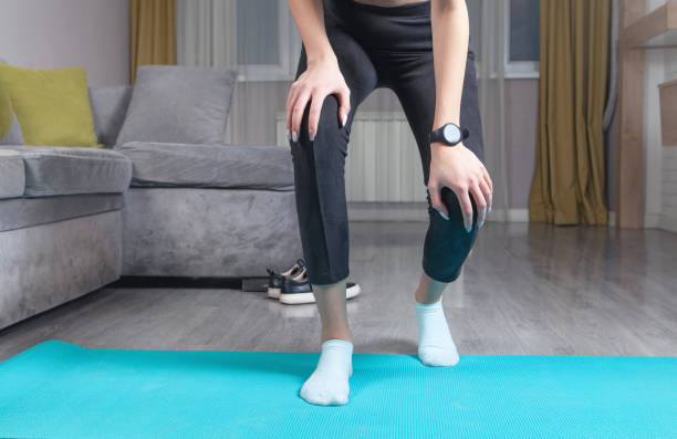 istock Young woman exercise in home. Healthy life 1314708575