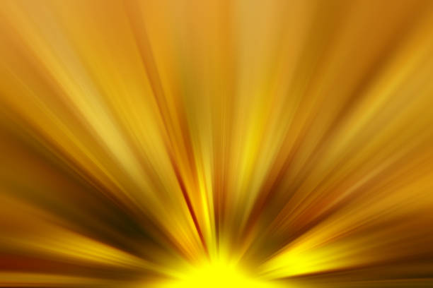 istock Abstract summer background. Shiny hot sun lights horizontal banner illustration with yellow and orange vibrant color tones 1314715435