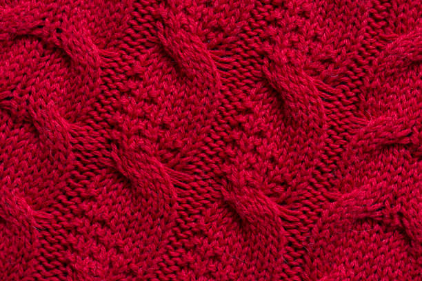 istock We knit the texture of a red woolen knitted fabric with a pattern. Knitting. Knitting pattern. Place for your text. 1314717351
