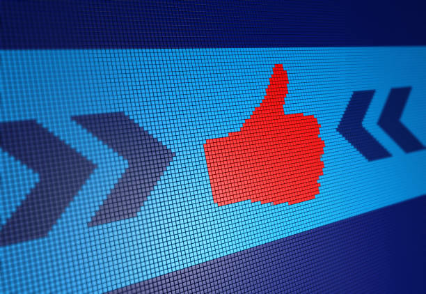 istock Thumbs Up Symbol on Pixelated Background 1314721937
