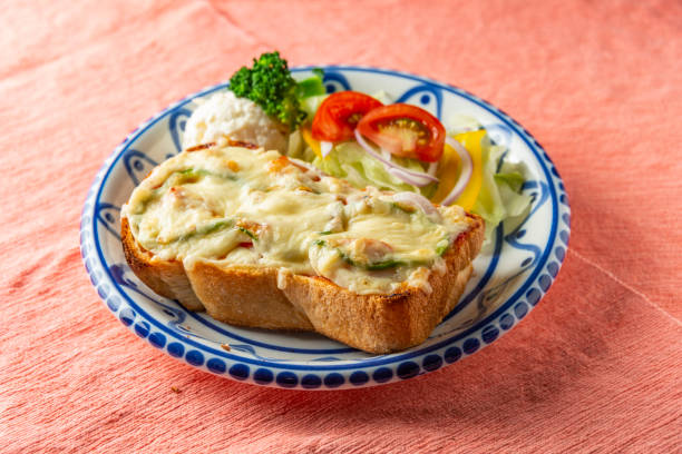 istock Cheese toast and salad plate 1314730974