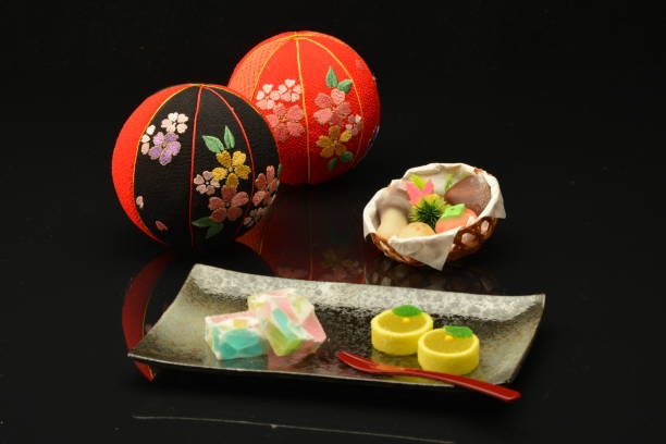 istock With Temari and Japanese sweets 1314731061