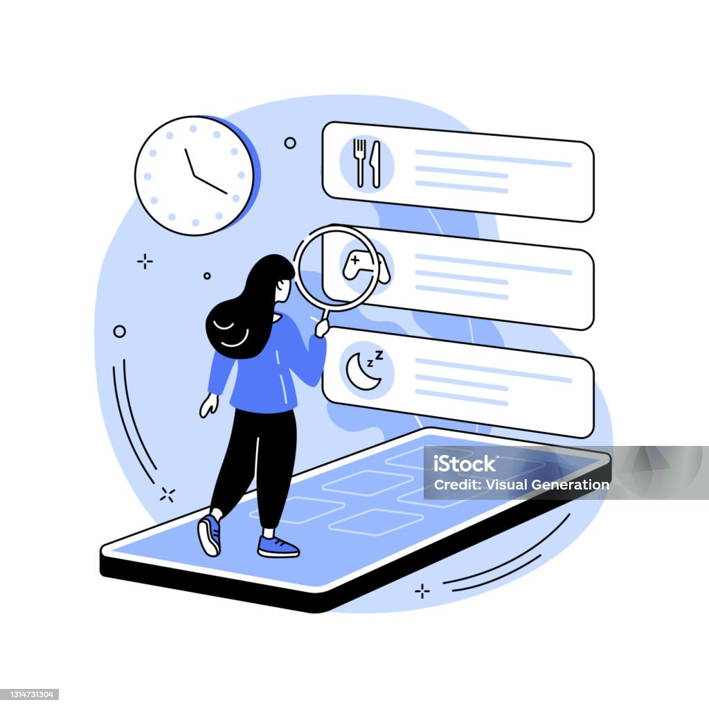 Routine Abstract Kids Routine App Abstract Concept Vector Illustration Stock ...