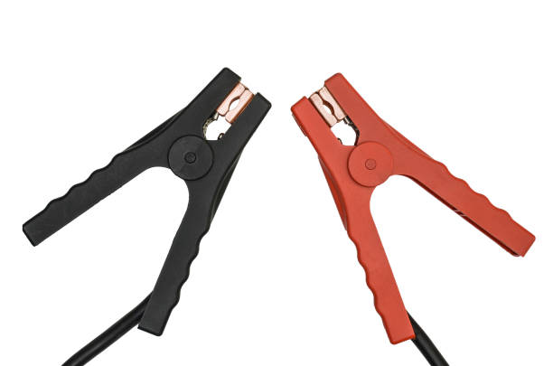 istock Battery cables isolated on the white background 1314731780