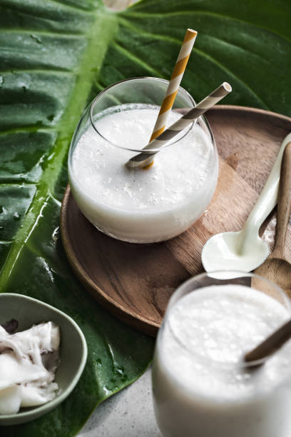 istock Coconut Smoothie from fresh Coconut water and young Coconut meat 1314735137